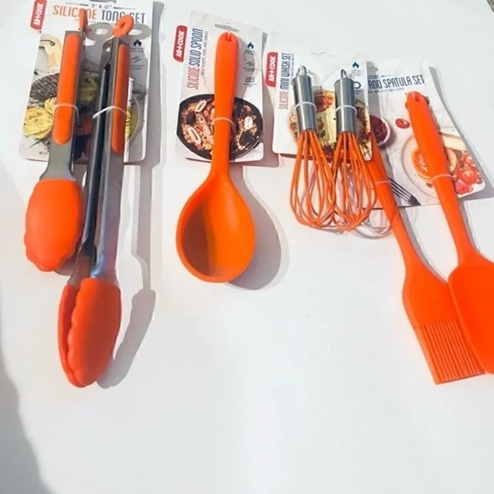 Art & Cook Mini Whisks Spatula Basting Brush,10.5
